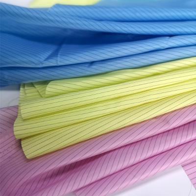 China Lint Free 5mm Stripe Class 1000 Cleanroom ESD Fabric for sale