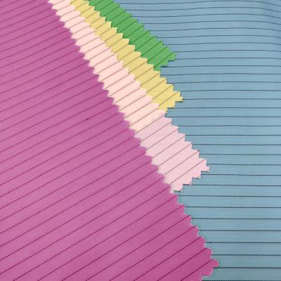 China 99% Polyester 1% Carbon 5mm Stripe ESD Antistatic Fabric for sale