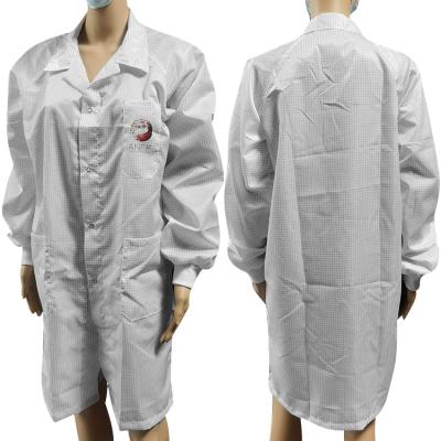 China Class 100 Cleanroom 5mm Grid ESD Anti Static Garments for sale