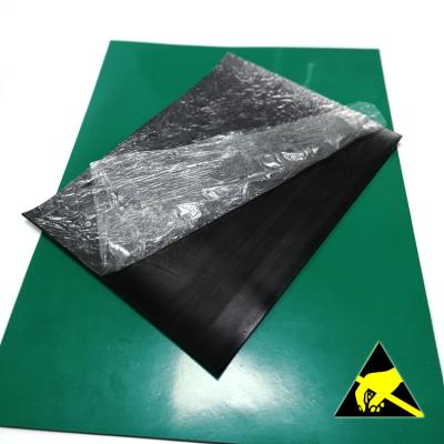 China Green Blue Black Grey ESD Rubber Mat Anti Static For Workplace Table / Floor for sale