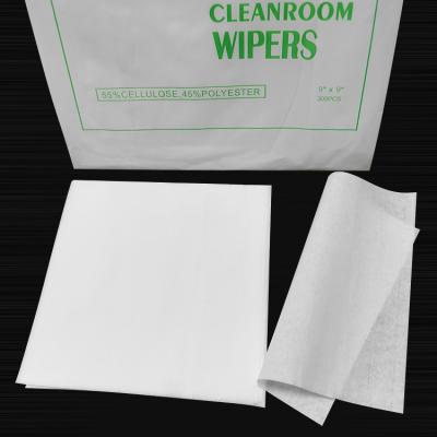 China Customized Size Polyester Soft Cleanroom Paper 9 X 9 Inch For Dust Remove for sale