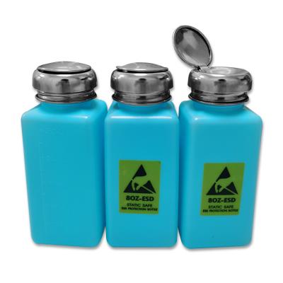 Chine Couleur bleue 8OZ d'alcool d'ESD de Cleanroom de distributeur de bouteille en plastique de pompe à vendre