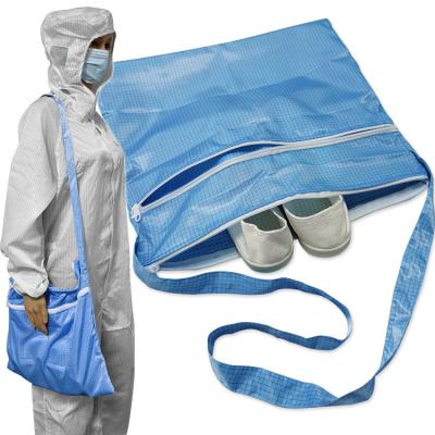 China 99% Polyester 1% Carbon Fabric ESD Safe Materials Bag Dust Free for sale
