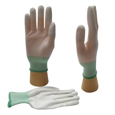 China Antislip White Polyester Pu Palm Gloves For Industry S M L XL XXL for sale