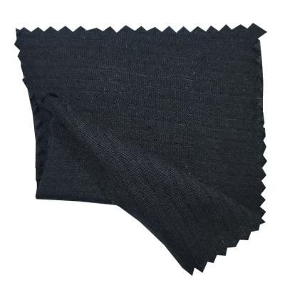 中国 4mmの縞ESDの反静的なポロ シャツの生地の黒は洗濯できる編んだ 販売のため