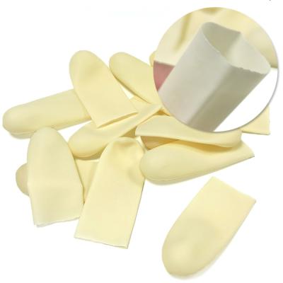China Agricultural Class A 100% Natural Latex Finger Cots Smooth Thickened Beige for sale
