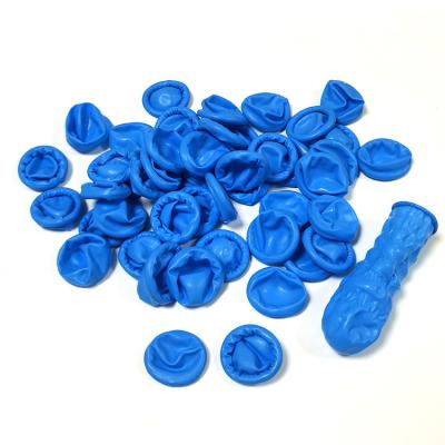 China Cleanroom Blue Disposable Nitrile Finger Cots AntiStatic S M L XL for sale