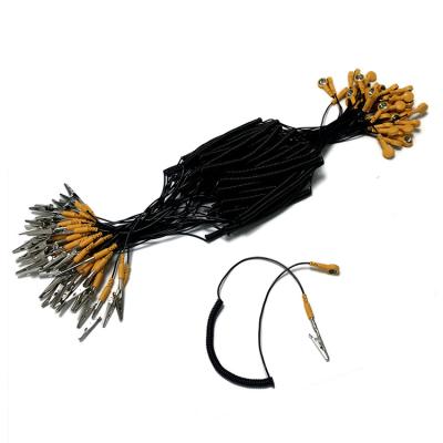 China Black Yellow 1.8m Esd Grounding Cable For Cleanroom Antistatic for sale