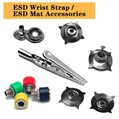 China ESD Wrist Strap Electrostatic Ring Grounding Wire ESD Rubber Mat Buckle for sale