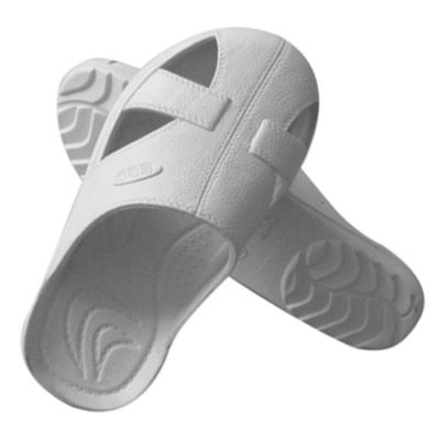 China SPU ESD Antistatic 4 Hole Footwear Slipper Cleanroom White Black Blue for sale