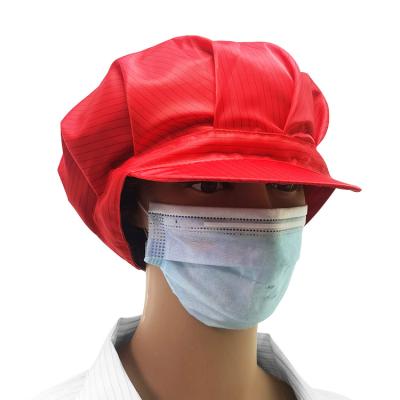 China Antistatic ESD Hat 99% Polyester 1% Carbon Fiber For Industrial Workshops for sale