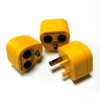China Ausgezeichnete Qualitäts-gelbe Farbe-ABS Schnellerdungseu-Stecker esd-Großbritannien US zu verkaufen