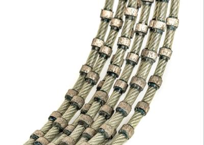 Chine Le habillage de bloc de granit usine Diamond Wire Cutting Rope 11mm 40 perles par mètre à vendre