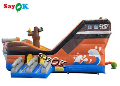 China Commercial PVC Pirate Ship Themed Inflatable Bounce Castle For Kids / Adults for sale