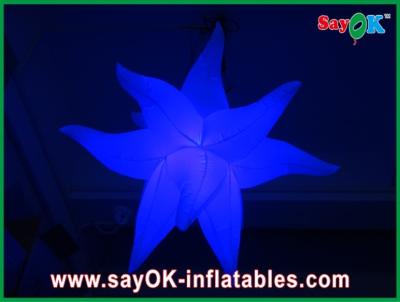 China Purple Green Fireproof Giant Inflatable Stars LED Light For Party Decorations for sale
