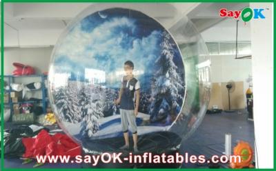 China Inflatable Snow Ball / Transparent Inflatable Chrismas Snow Globe Bubble Dia 5M for sale