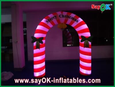 China 9 Feet Holiday Decotations Lovely Inflatable Christmas Arch With Led Lights for sale