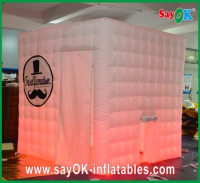 China Funny Photo Booth Props Exhibitions Inflatable Photo Booth Enclousre Portable Led Cube Led Lighting for sale