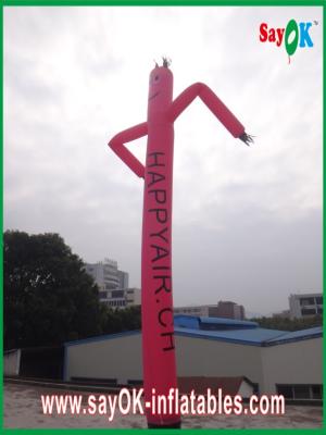 China Inflatable Wiggle Man Custom Logo Durable Inflatable Air Dancer Pink Waving Man For Event Opening for sale