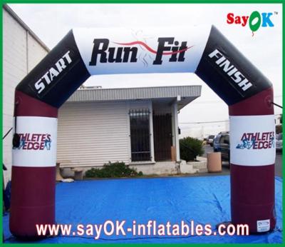 China Inflatable Finish Line Arch Rental Colourful Double Gate Inflatable Entrance Arch Waterproof Air Arch For Promotion for sale