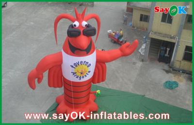 China Inflatable Cartoon Lobster Inflatable Character , Customized Moving Inflatable Mascot for sale