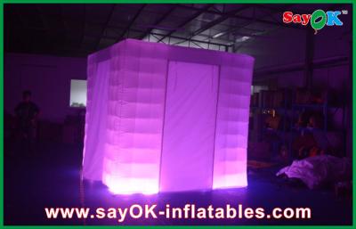 China Inflatable Party Decorations Square 210D Polyester Cloth Vintage Photo Booth With Led Lighting for sale