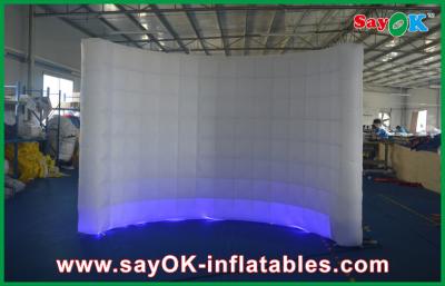China Inflatable Led Photo Booth 12 Color Inflatable Building 210D Polyester Cloth Commerce Use for sale