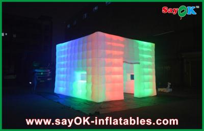 China Inflatable House Tent 210D Nylon Cloth Giant Rainbow Led Inflatable Tent With Window / Door for sale