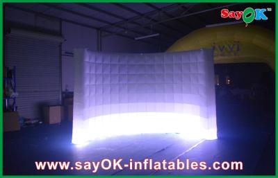 China Photo Booth Backdrop Giant Curved Inflatable Photo Booth Wedding Party Decoration Led Inflatable Wall 3x1.5m for sale