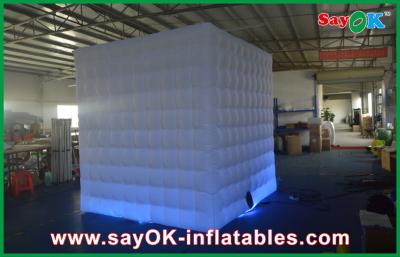 China Professional Photo Studio Small Photo Booth Oxford Cloth Lighting Durable White Inflatable Photo Booth For Wedding for sale