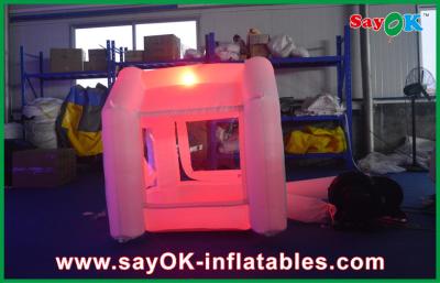 China Event Booth Displays Exciting Portable Led Inflatable Little Bounce House With 2 Long Channel for sale