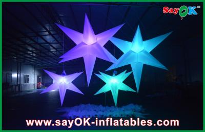 China White Polyester Cloth Inflatable Led Star Lighting 1.5m / 2m For Party for sale