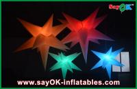 China OEM Holiday Hanging Decorative Led Inflatable Star Blue Red Orange for sale