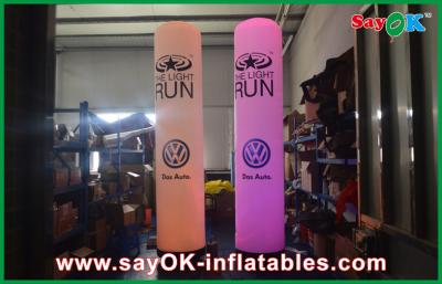 China Stand Light Inflatable Christmas Decorations Printed Logo Inflatable Coloum for sale