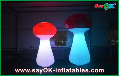 China Red Top Giant Stand Light Led Inflatable Mushroom For Wedding for sale