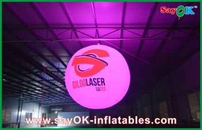 China Event Inflatable Lighting Decoration Colored Led Light Ballon With Printing Logo for sale