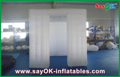 China Inflatable Photo Booth Hire Customized Inflatable Photo Booth Enclosure White LED Lighting With Widows for sale