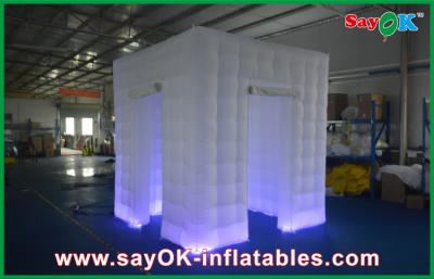 China Wedding Photo Booth Hire Custom White Inflatable Photo Booth Shell Enclosure Inflatable Cube Tent Portable for sale