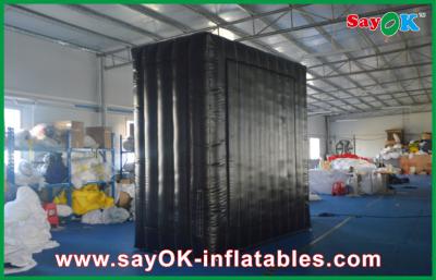 China Black Wall Inflatable Cube Tent Double Sewing Show Background for sale