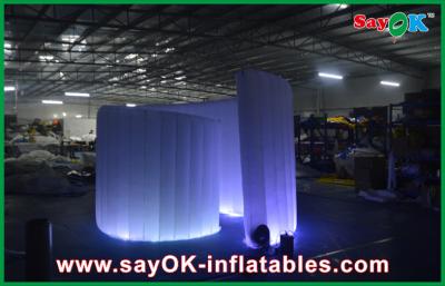China Advertising Booth Displays Blue Inflatable Advertising Led Spiral Party Event Photo Booth Green Colourful Tent for sale