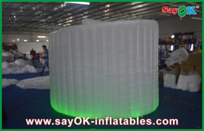 China Photo Booth Led Light Blue Waterproof Inflatable Booth Oxford Cloth For Wedding for sale