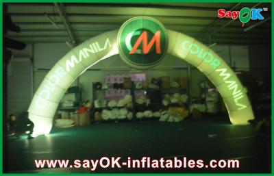 China Halloween Archway Inflatable 5*3m Huge Inflatable Arches Led Light Colourful Practical Event For Race Gate for sale