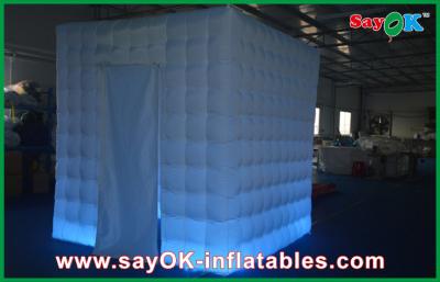 China Tienda inflable interior blanca del cubo, apoyos prácticos de la cabina de la foto del acontecimiento de la familia en venta