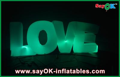 China Valentine Inflatable Letters Love Wedding Lighting Decoration For Marriage Proposal for sale