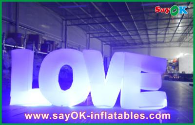 China Love Lighting Yard Inflatables Outdoor Decorations Nylon Cloth for sale