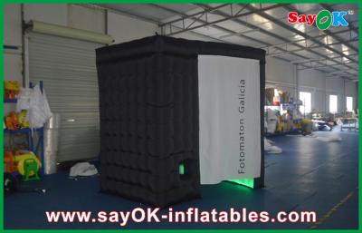 Chine Le club gonflable de location de cabine de photo a mené la cabine gonflable noire de photo, cabine portative pliable de photo à vendre