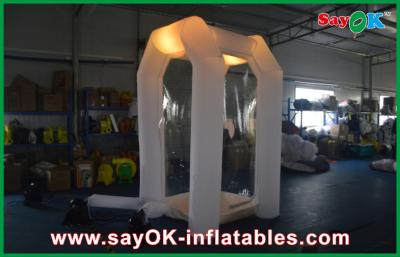 China Clear Inflatable Tent Commerical Inflatable Money Booth Safe Oxford Cloth With Led Light for sale