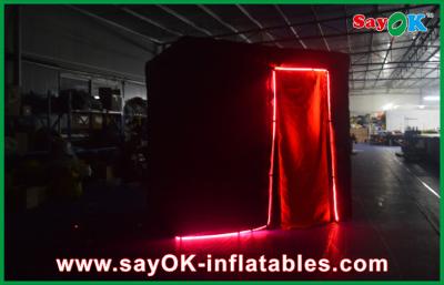 China Small Photo Booth Black Photobooth Inflatable Advertising Tent Lead Free Durable for sale