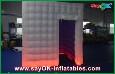 China Photo Booth Decorations Colourful Led Lighting Photo Booth Tent Inflatable For Family Use for sale