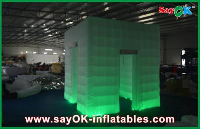 China Inflatable Photo Booth Rental Large Commercial Photo Booth White 2 Door Inflatable Wedding Tent for sale